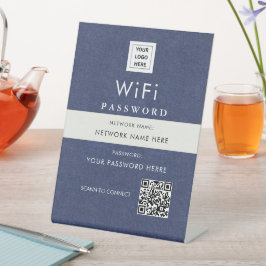 Expositor En L Moderno Rótulo de código QR Wi-Fi Personalizado co