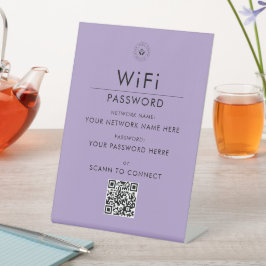 Expositor En L Moderno Rótulo de código QR Wi-Fi Personalizado co