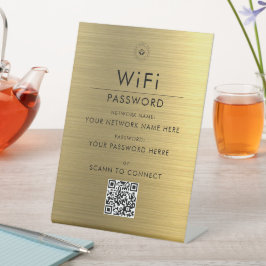 Expositor En L Moderno Rótulo de código QR Wi-Fi Personalizado co