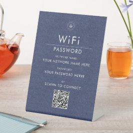 Expositor En L Moderno Rótulo de código QR Wi-Fi Personalizado co