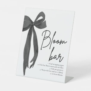 Expositor En L Moderno Rótulo elegante de Moda Black Bow Bloom Ba