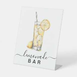 Expositor En L Moderno Rótulo Pedestal Bar Lemonade