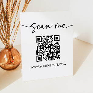 Expositor En L Moderno y elegante escaneo Minimalista me código Q