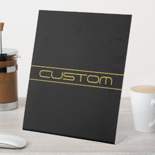 Expositor En L Moderno y elegante estilo Editable Gold Text & Str