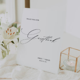 Expositor En L Moderno y elegante Rótulo de libros de Bodas para