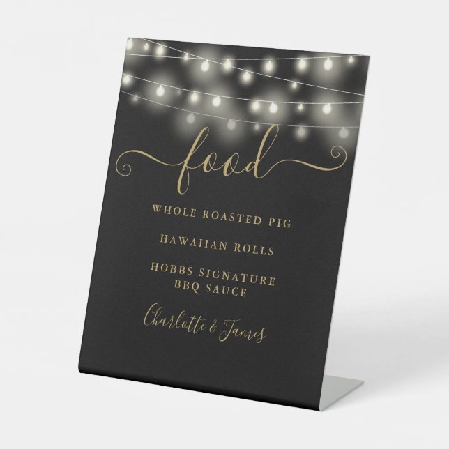 Expositor En L Moderno y elegante String iluminan el menú de comi (Anverso)