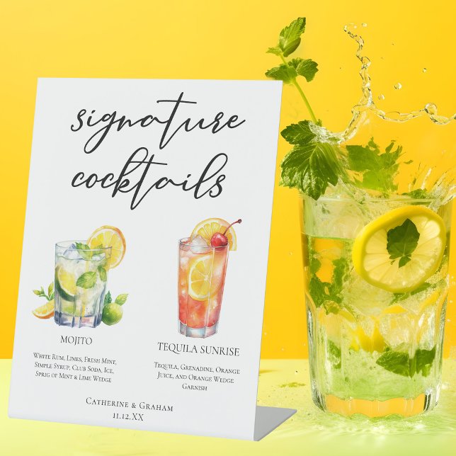 Expositor En L Mojito Tequila Sunrise Boda Cocktails Menú (Subido por el creador)