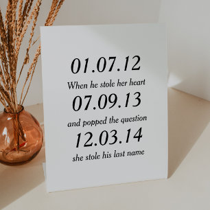 Expositor En L Momentos románticos citas personalizadas boda pers