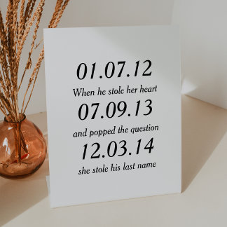 Expositor En L Momentos Románticos Fechas Personalizadas Boda Per