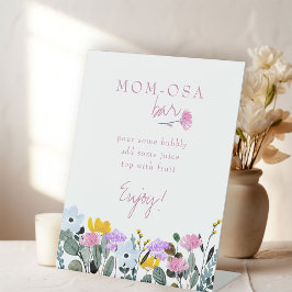 Expositor En L Momosa Bar Wildflower Lawn White Baby Shower