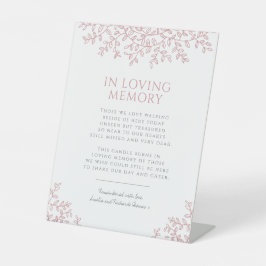 Expositor En L Monograma de la hoja rosa de color negro boda en l