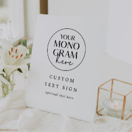 Expositor En L Monograma MEGHAN Boda personalizada blanca moderna