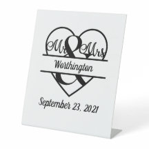 Monograma Nombre Fecha Boda Corazón