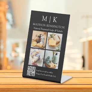 Expositor En L Monograma o Añadir logotipo comercial Código QR 4 
