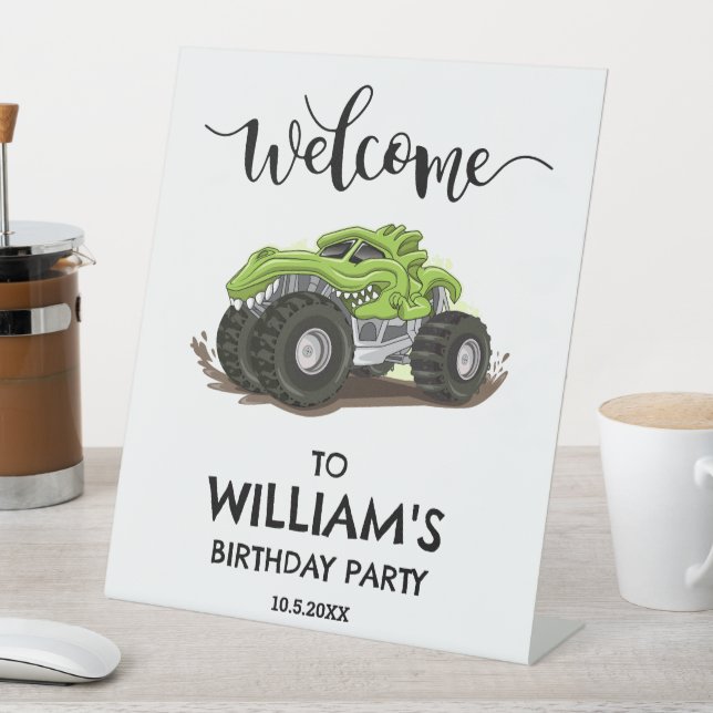 Expositor En L Monster Truck Partido de Cumpleaños Niños Mínimos  (In Situ)