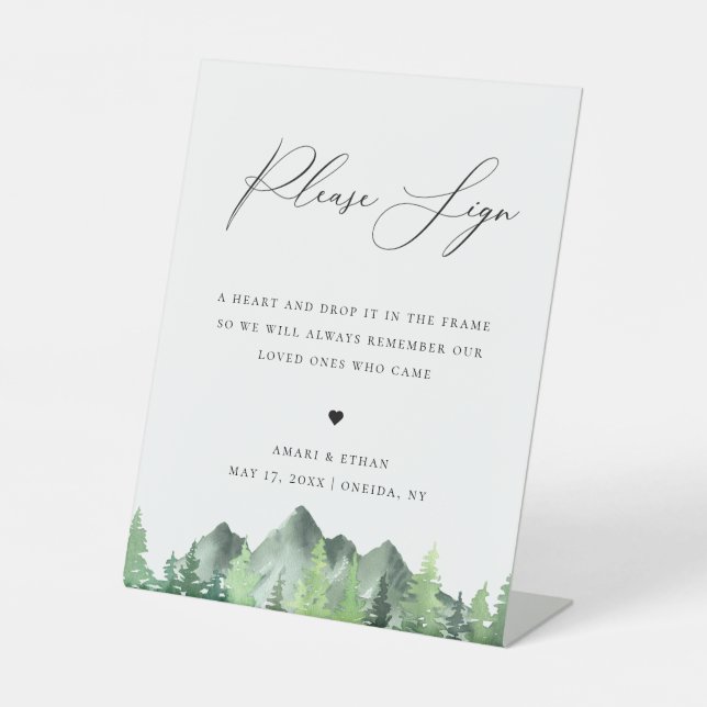 Expositor En L Montaña forestal de Woodland (Anverso)