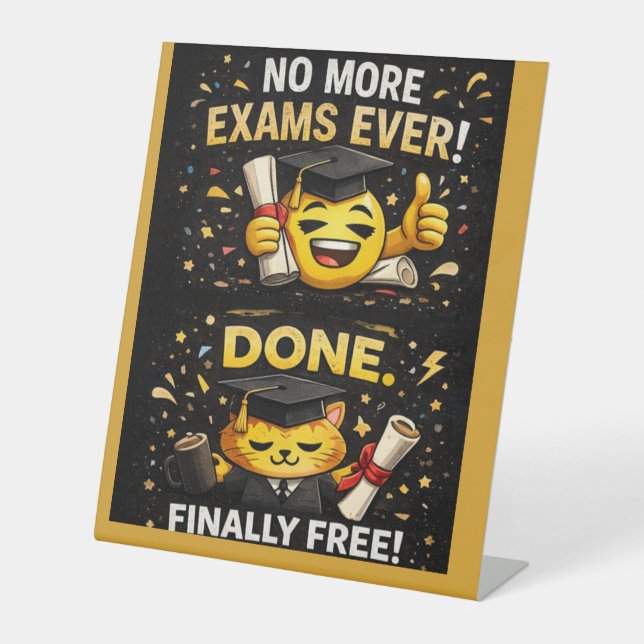 Expositor En L More Exams Ever Funny Graduation Design (Anverso)