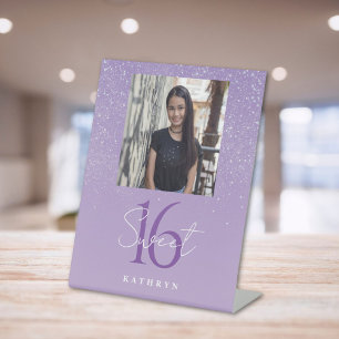 Expositor En L Morple Sweet 16 Custom Name Photo