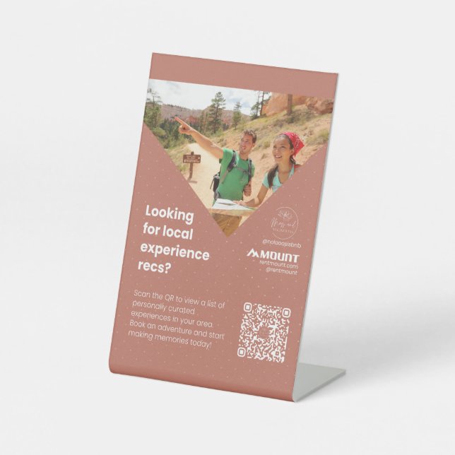 Expositor En L Moss y magnolias Rótulo Pedestal (Anverso)