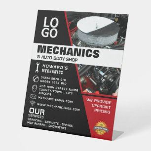 Expositor En L Motor de automóvil, mecánica automática y publicid
