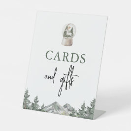 Expositor En L Mountain Winter Cards and Gifts Rótulo