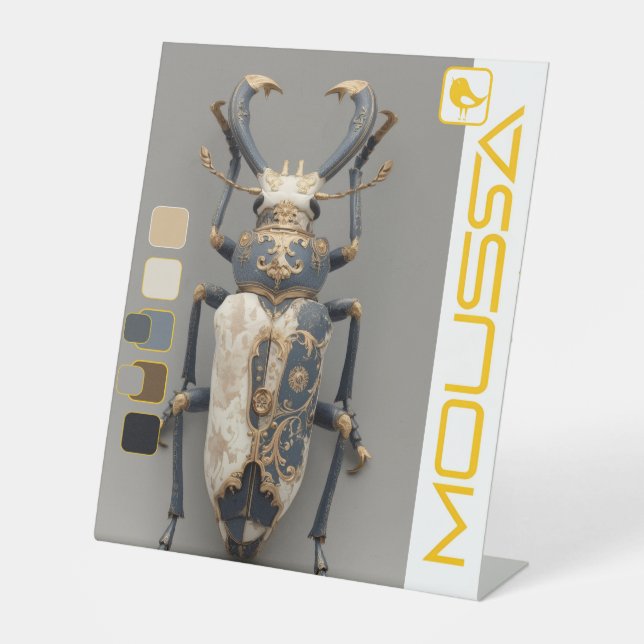 EXPOSITOR EN L MOUSSA  PEDESTAL SIGN (Anverso)