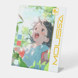 EXPOSITOR EN L MOUSSA PEDESTAL SIGN