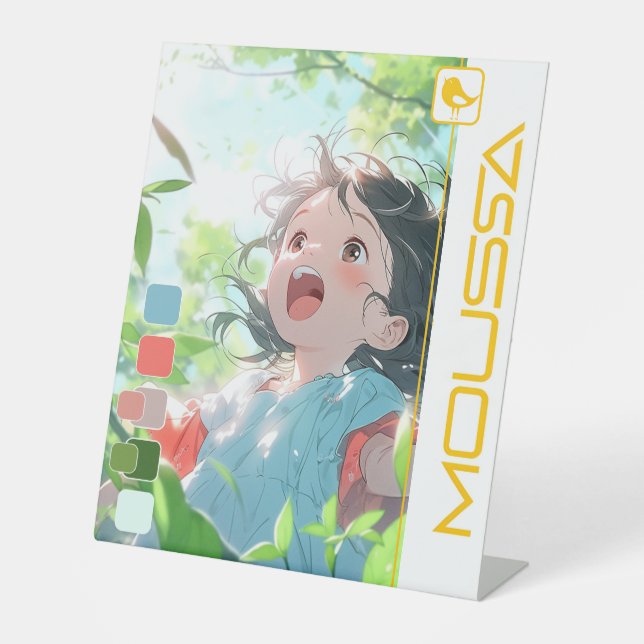 EXPOSITOR EN L MOUSSA  PEDESTAL SIGN (Anverso)