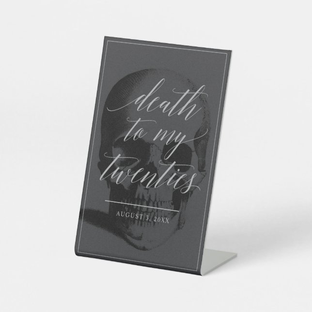 Expositor En L Muerte a mi Rótulo Pedestal de los 20 (Anverso)