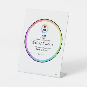 Expositor En L Muestra de graduado orgulloso Letrero de pedestal 