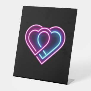 Expositor En L Mugre El día de San Valentín de corazón rosa/azul 