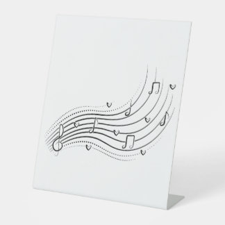 Expositor En L Musical note wave, black line clipart
