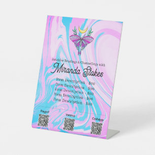 Expositor En L Mystical Moon Moth Lista de precios de Tarot rosa