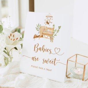 Expositor En L Nacimiento Boho Los bebés son Rótulo Pedestal dulc