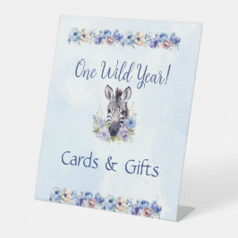 Expositor En L Nacimiento de cebra floral azul