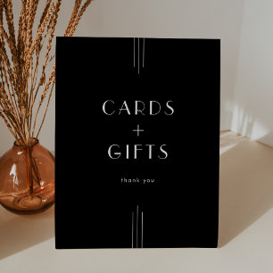 Expositor En L NADA MÁS Moderno Art Deco Tarjetas y Regalos Negro