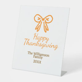 Expositor En L Naranja arco retro feliz día de acción de gracias