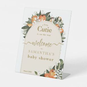 Expositor En L Naranja cítrico grenery Pequeño cutie Baby Shower