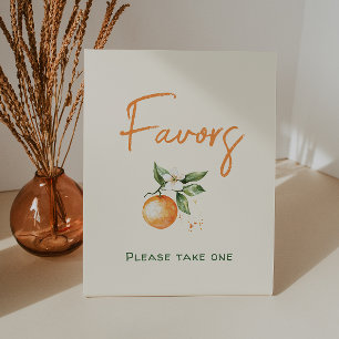 Expositor En L Naranja Citrus Little Cutie Baby Shower Favorece