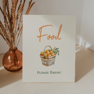 Expositor En L Naranja Citrus Little Cutie Baby Shower Food