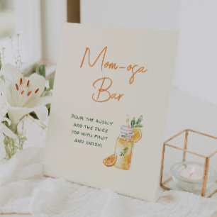 Expositor En L Naranja Citrus Mom-osa Bar Baby Shower Bebe