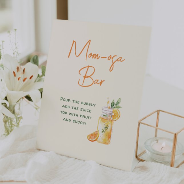 Expositor En L Naranja Citrus Mom-osa Bar Baby Shower Bebe (Subido por el creador)