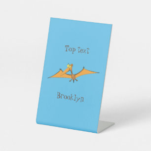 Expositor En L Naranja lindo y gracioso personalizado pterodáctil