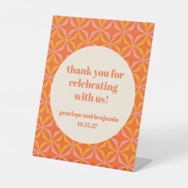 Expositor En L Naranja moderno de mediados del siglo