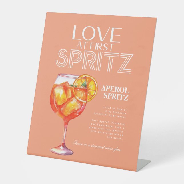 Expositor En L Naranja Peach Aperol Spritz Bridal Shower (Anverso)