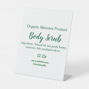 Expositor En L Naturaleza verde orgánica exfoliación corporal man