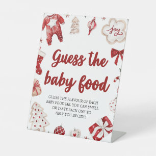 Expositor En L Navidades adivinan el juego de Baby Shower sobre l