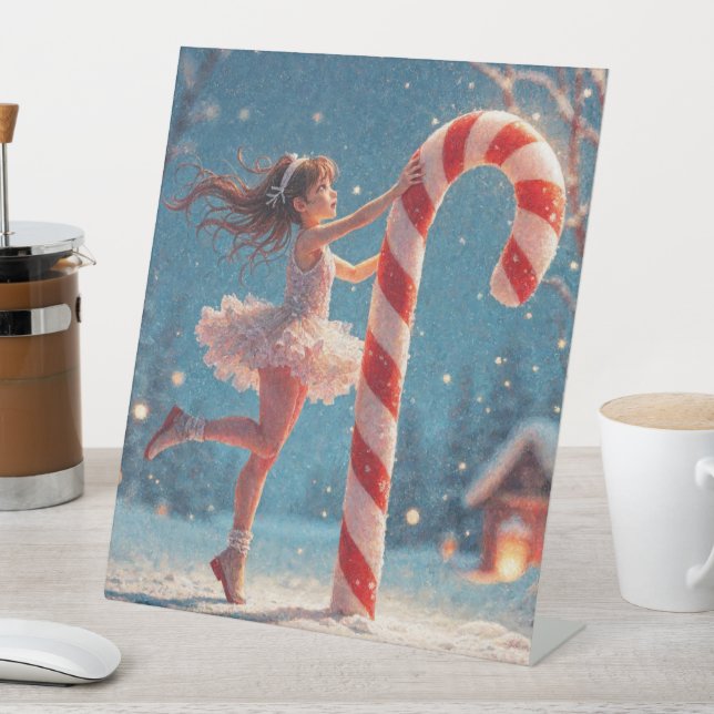 Expositor En L Navidades de Ballerina Anime Chica y Candy Cane (In Situ)