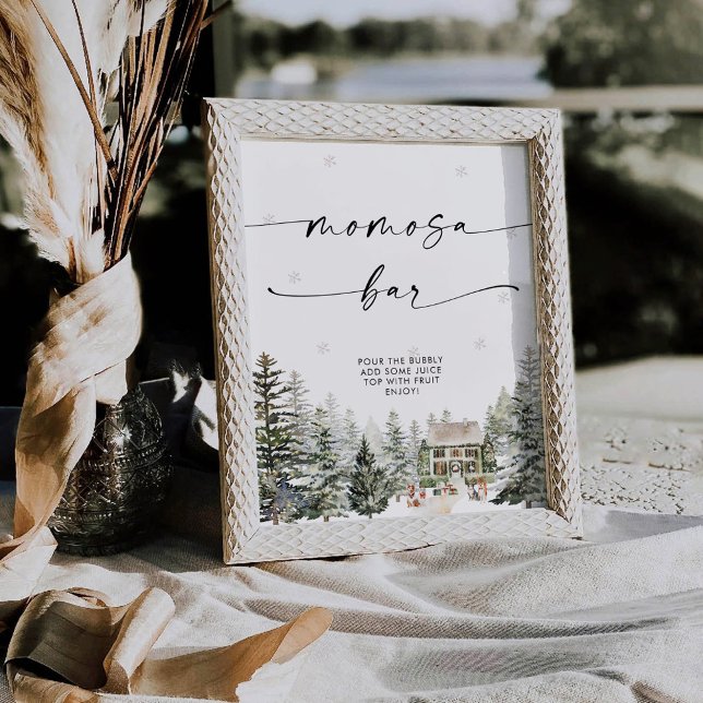 Expositor En L Navidades de invierno Baby Shower Momosa Bar Rótul (Subido por el creador)