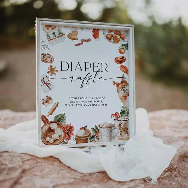 Expositor En L Navidades de invierno Rótulo de Baby Shower Diaper (Subido por el creador)